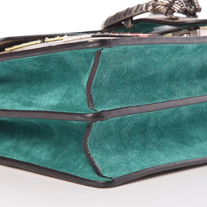 Gucci GG Supreme Monogram Willow Hill Embroidered Small Dionysus Shoulder Bag Emerald 9 of 11