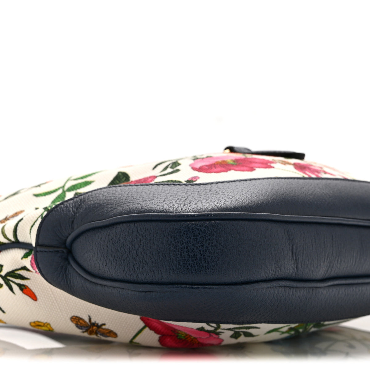 Gucci Canvas Flora Medium Jackie Hobo Blue Agata 10 of 11