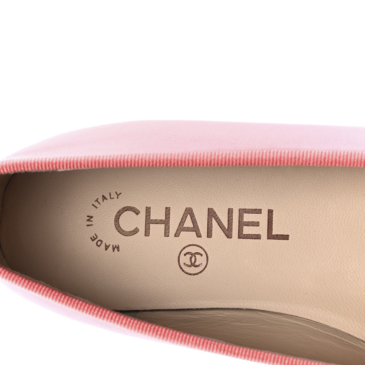 Chanel Calfskin Cap Toe Ballerina Flats 37 Pink 9 of 11