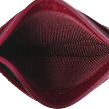 Chanel Glazed Calfskin Studded Quilted Card Holder Burgundy 5 of 10