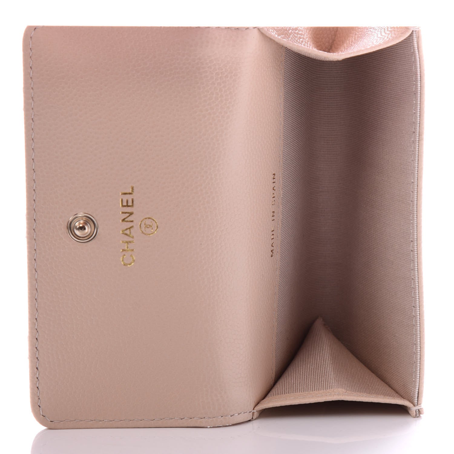 Chanel Caviar Pearl Quilted Coco Candy Flap Card Holder Beige 5 of 8