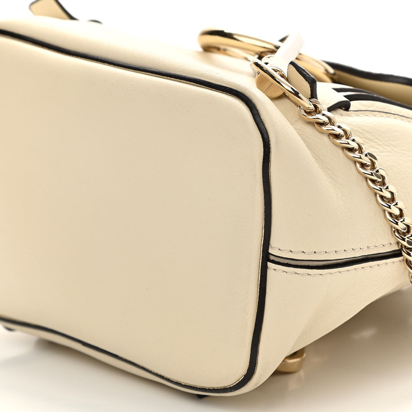 Suede Calfskin Mini Faye Backpack Off White