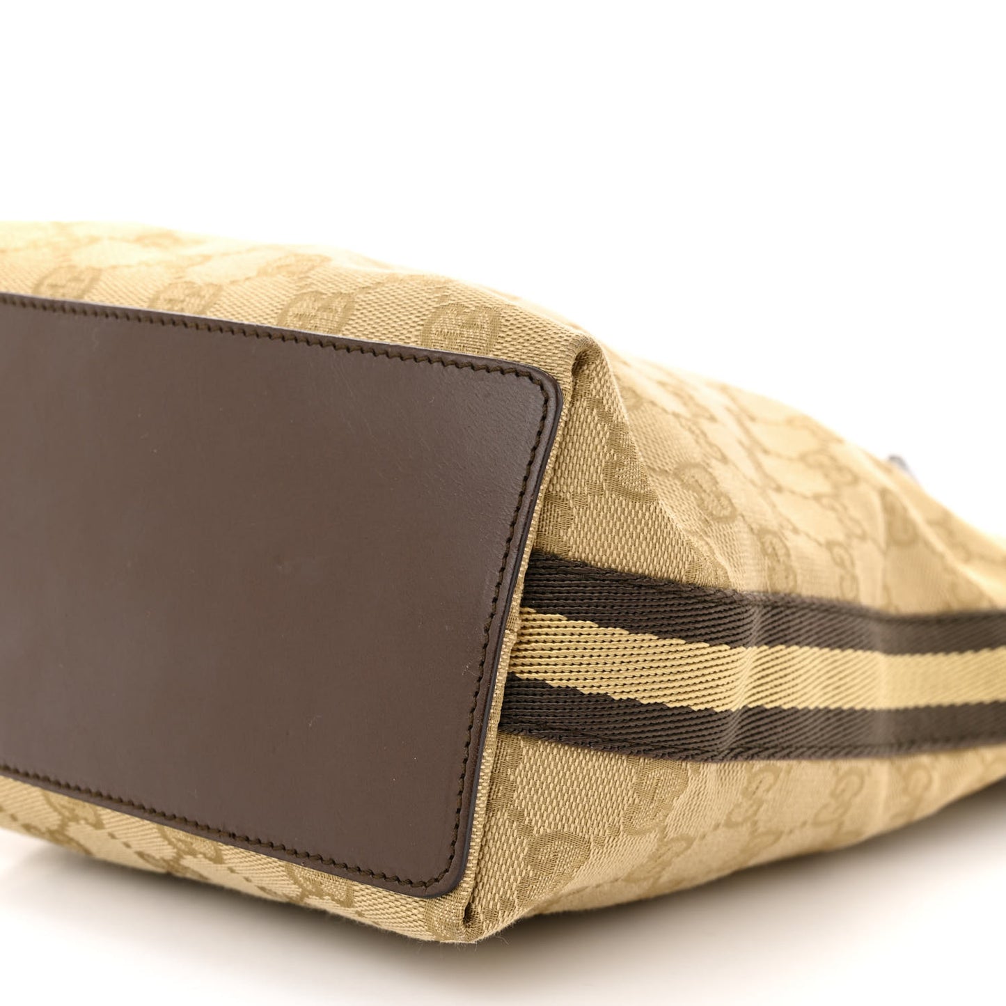 Monogram Small Bucket Tote Beige Dark Brown