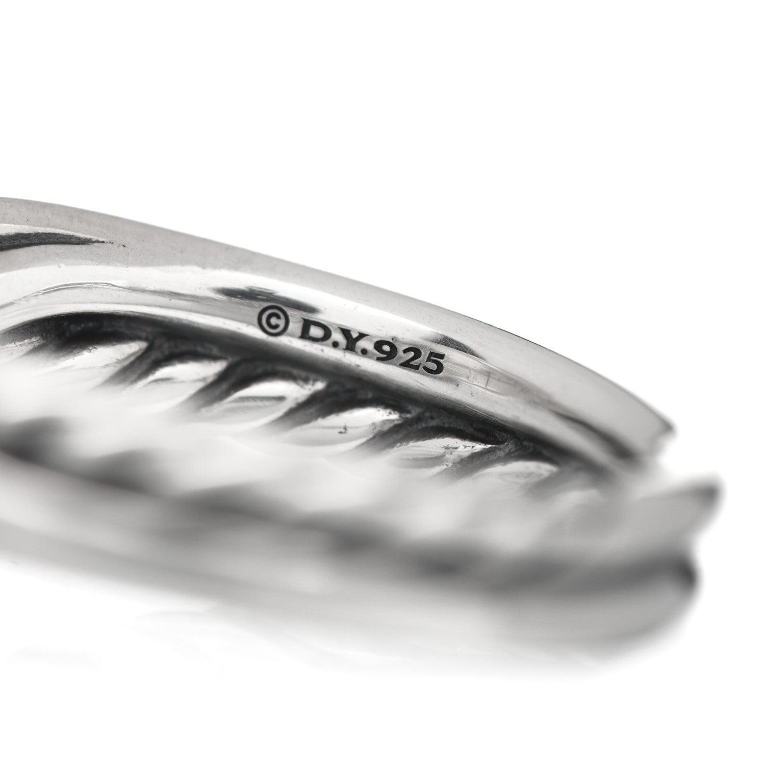 David Yurman Sterling Silver Diamond Pearl 11.5mm Ring 57 8 5 of 5