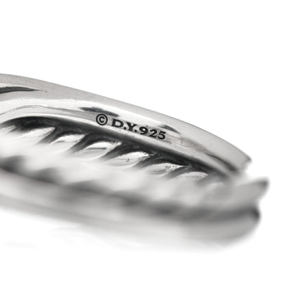 David Yurman Sterling Silver Diamond Pearl 11.5mm Ring 57 8 5 of 5