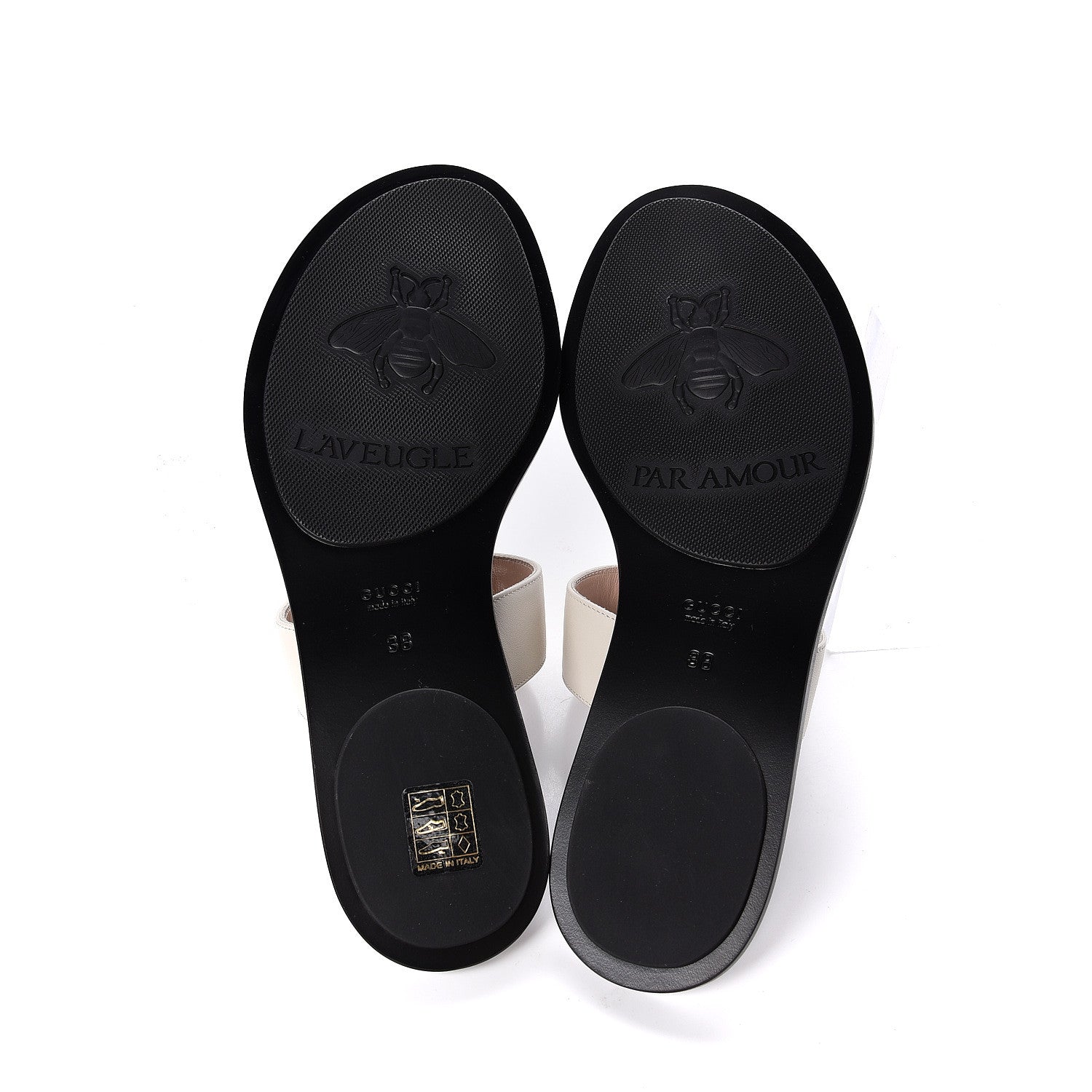 Gucci Calfskin GG Marmont Thong Sandals 38 Mystic White 6 of 8
