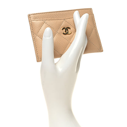 Chanel Caviar Quilted Card Holder Light Beige 2 of 9