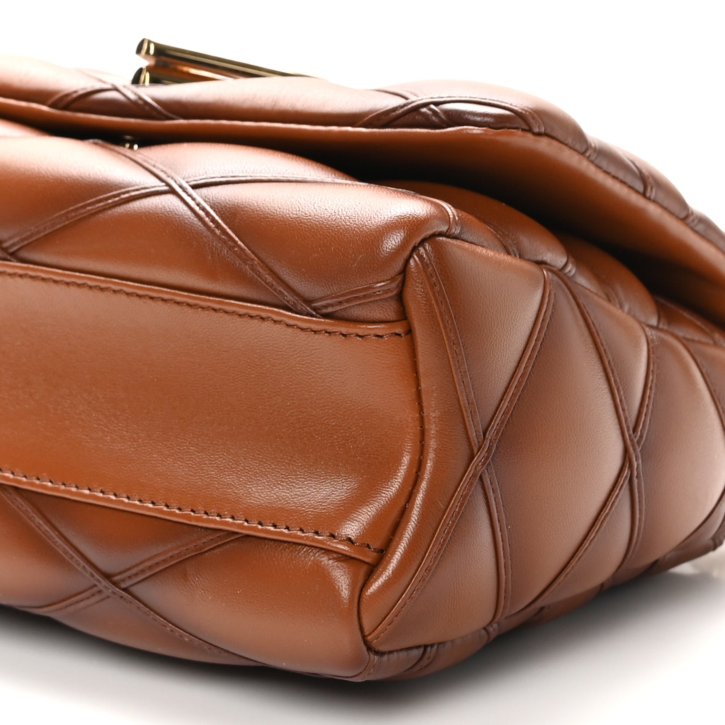 Lambskin Malletage Top Handle GO-14 MM Tan