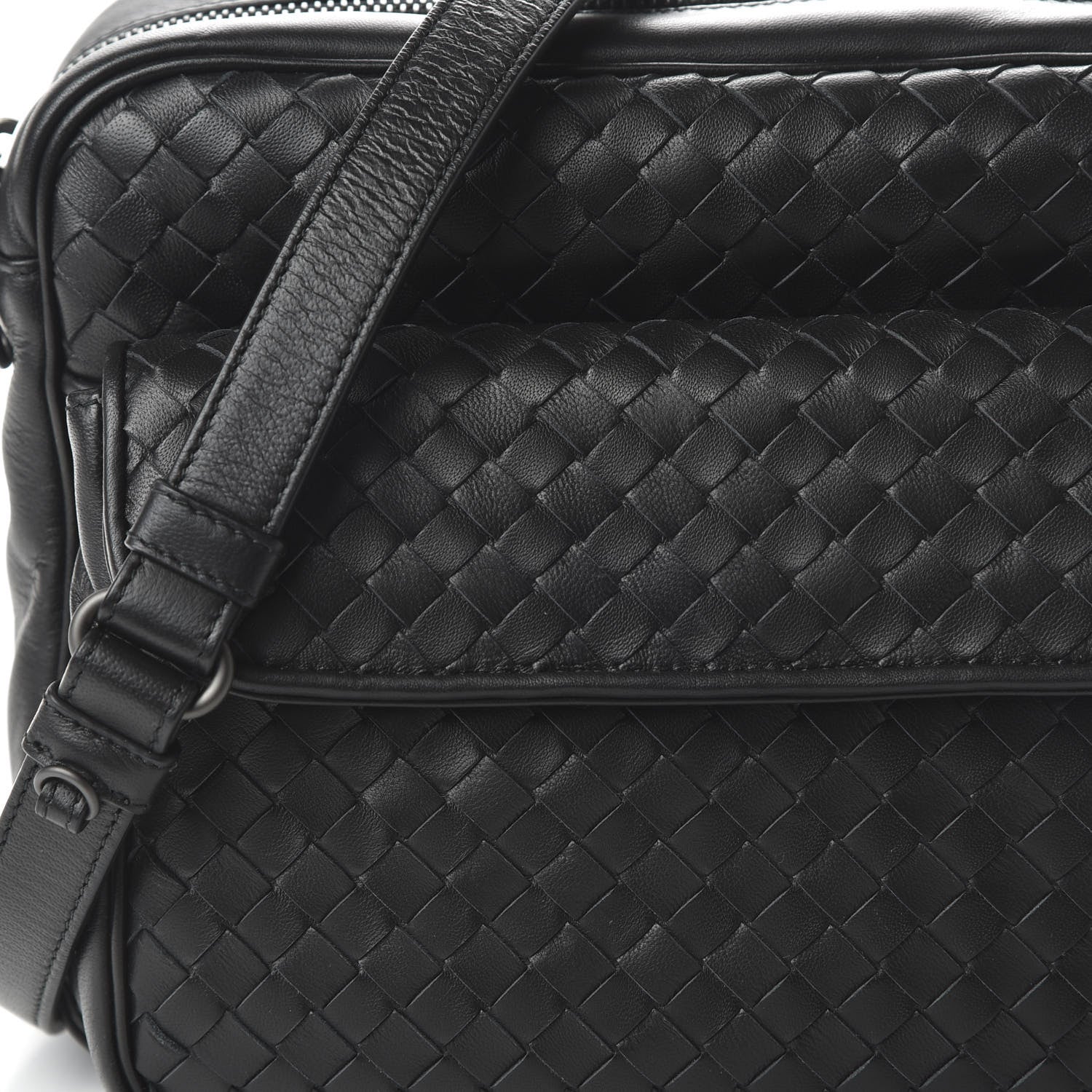 Bottega Veneta Nappa Intrecciato Messenger Bag Black 9 of 9