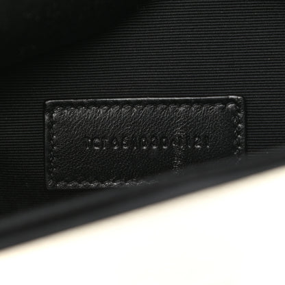 Saint Laurent Grain De Poudre Textured Mixed Matelasse Triquilt Monogram Clutch Blanc Vintage 7 of 8