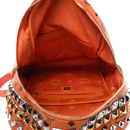 MCM Visetos Side Stud Large Stark Backpack Orange 11 of 28