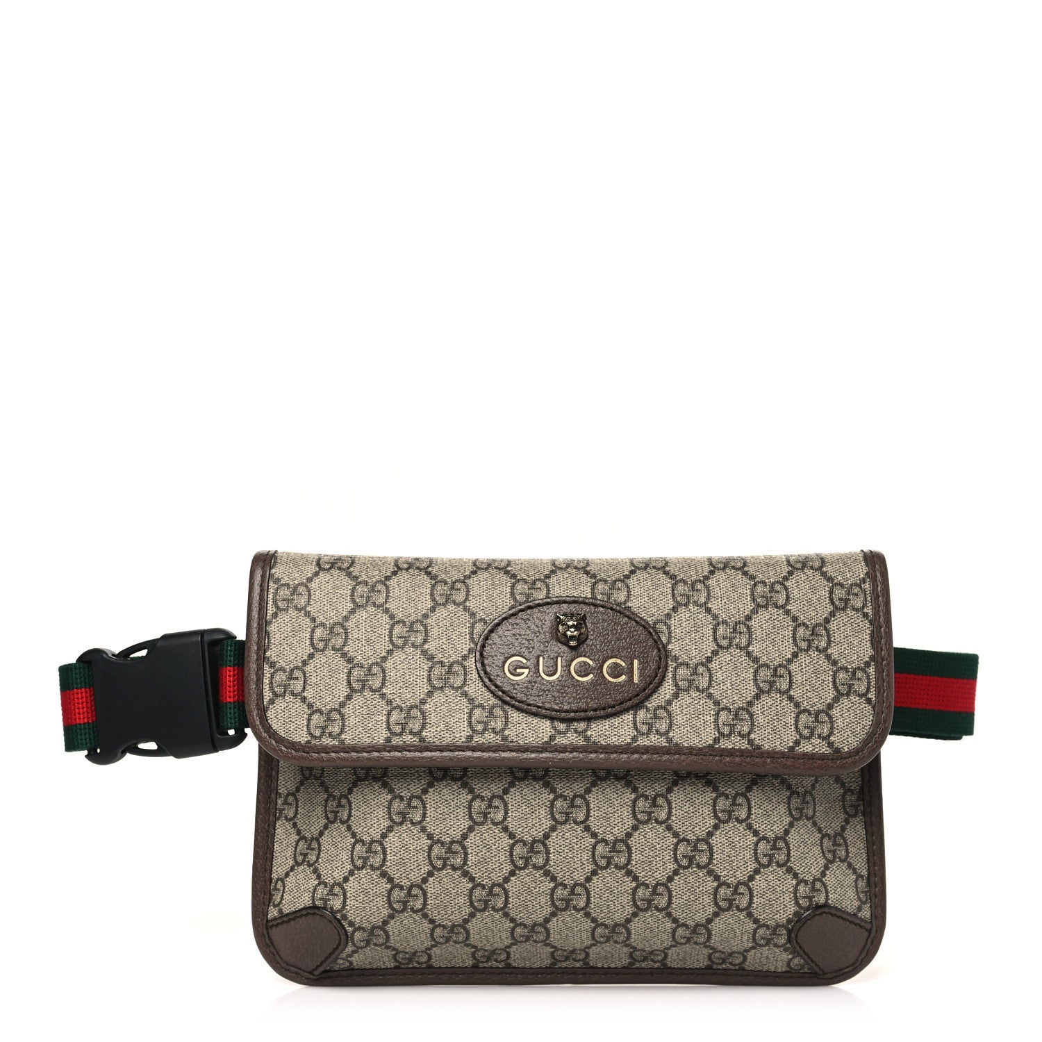 Gucci GG Supreme Monogram Neo Vintage Web Belt Bag Brown 1 of 11