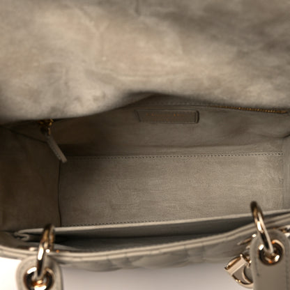 Christian Dior Lambskin Cannage Medium Lady Dior Beige 4 of 10