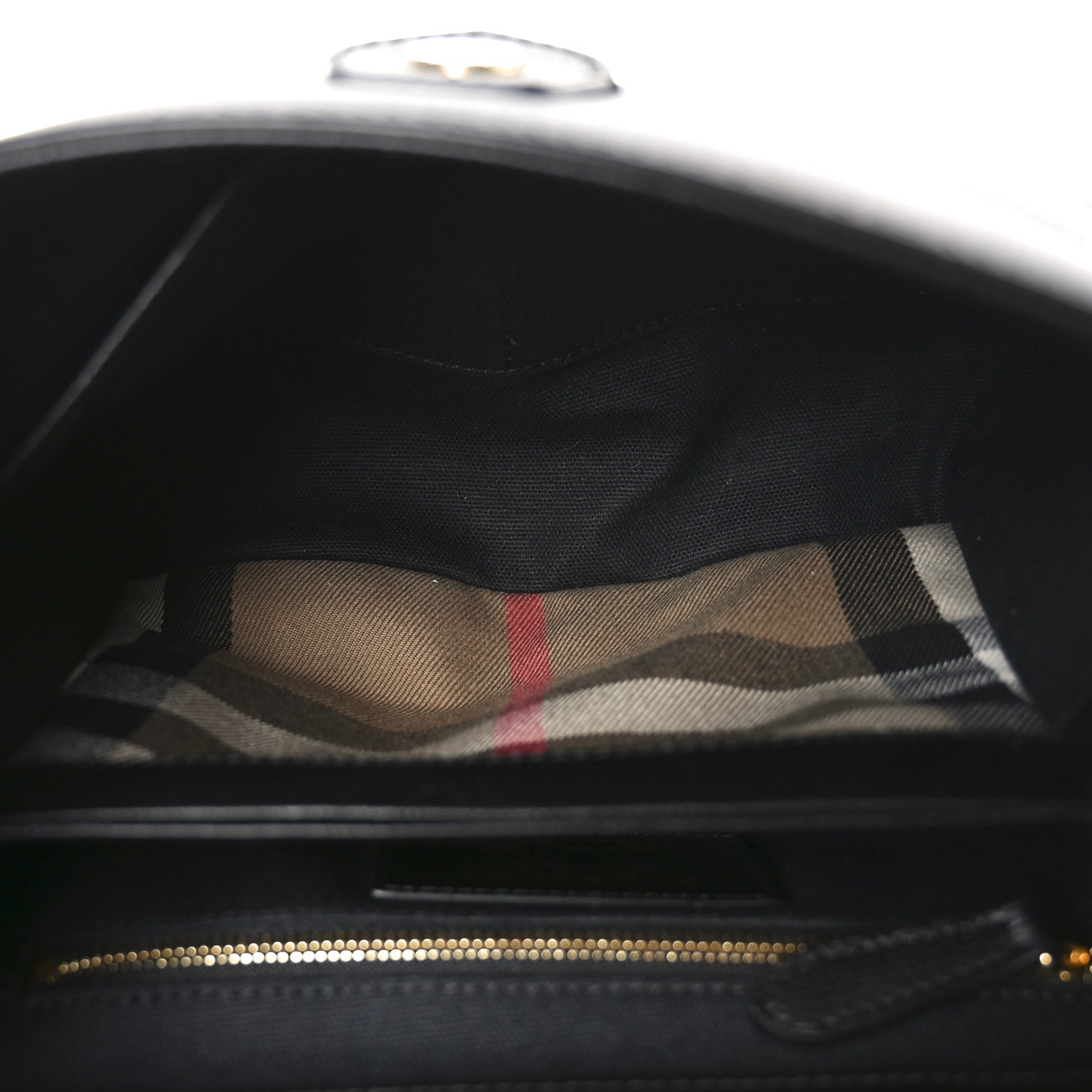 Burberry Derby Calfskin House Check Small Camberley Black 5 of 9