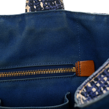 Prada Canapa Tote Blue White 15 of 17