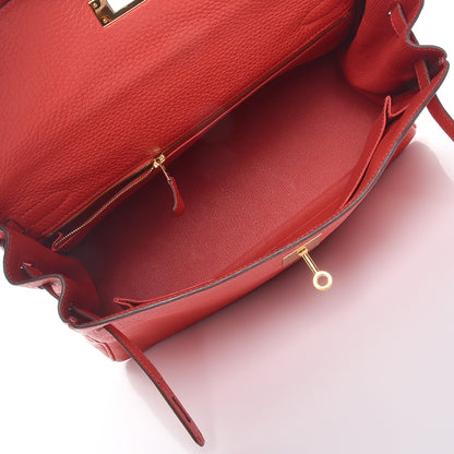 Hermes Taurillon Clemence Kelly Retourne 28 Rouge Pivoine 9 of 28