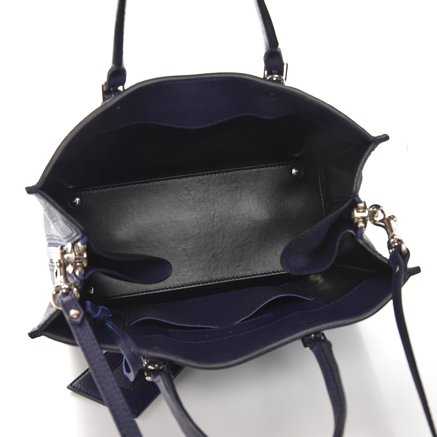 Balenciaga Grained Calfskin Papier A6 Zip Around Tote Bleu Indigo 7 of 10