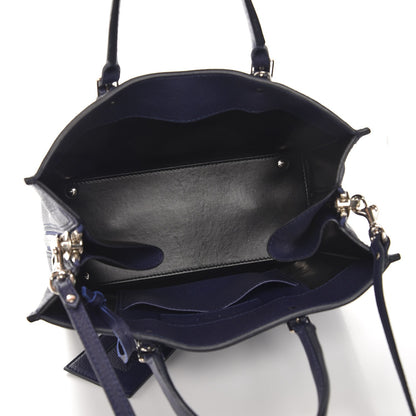 Balenciaga Grained Calfskin Papier A6 Zip Around Tote Bleu Indigo 7 of 10