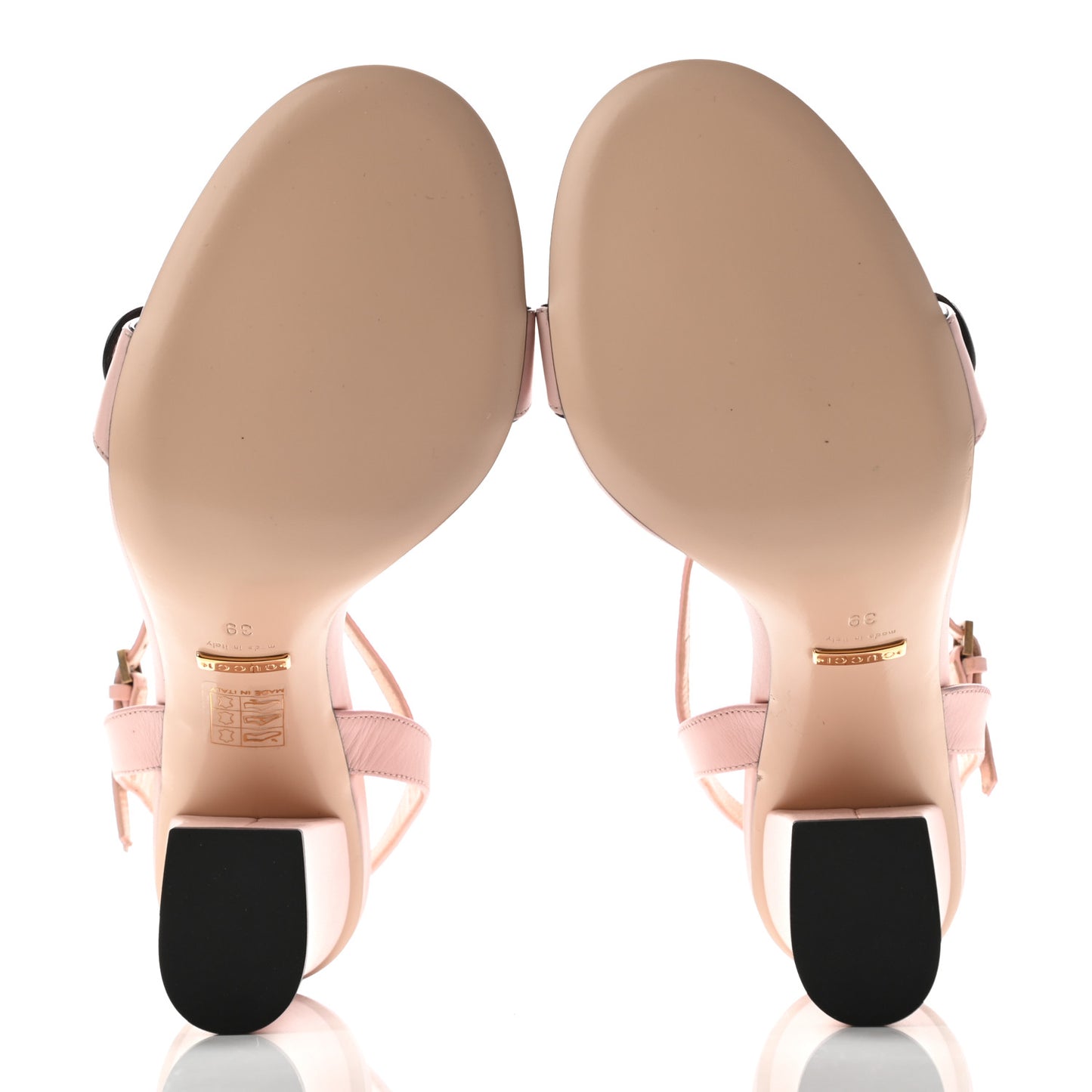 Lifford Calfskin GG Marmont Ankle Wrap 105mm Sandals 39 Perfect Pink