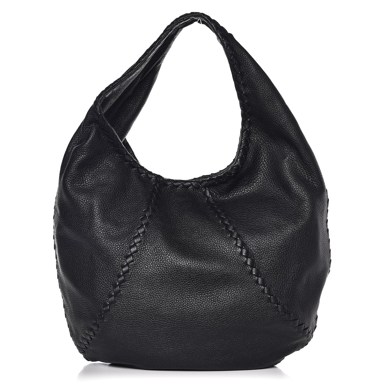 Bottega Veneta Cervo Deerskin Large Hobo Nero Black 1 of 7