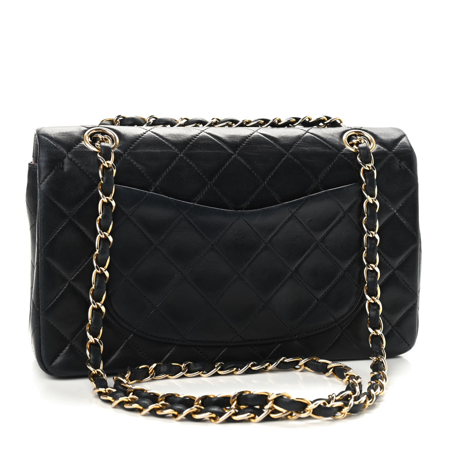 Chanel Lambskin Quilted Small Double Flap Black 2 of 11