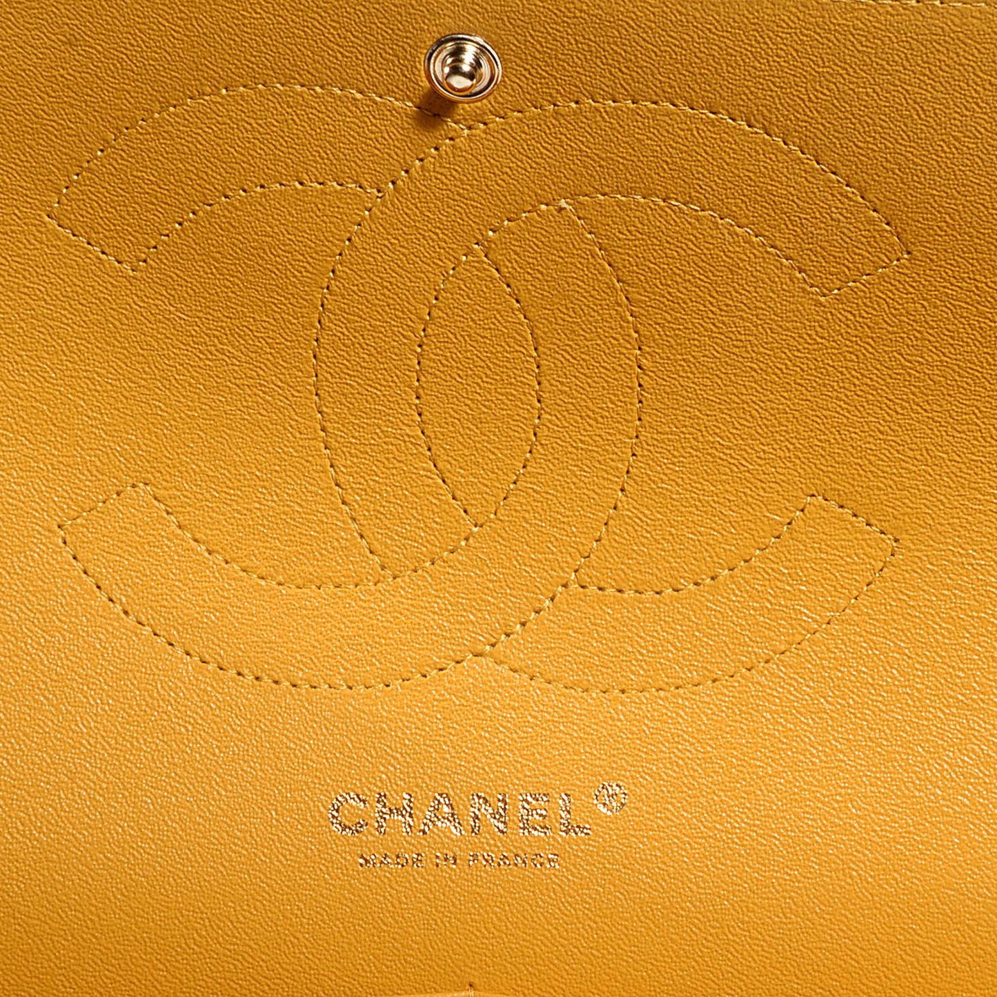 Lambskin Jumbo Double Flap Yellow