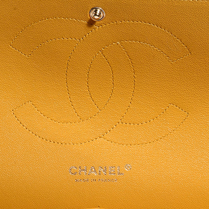 Chanel Lambskin Jumbo Double Flap Yellow 7 of 9