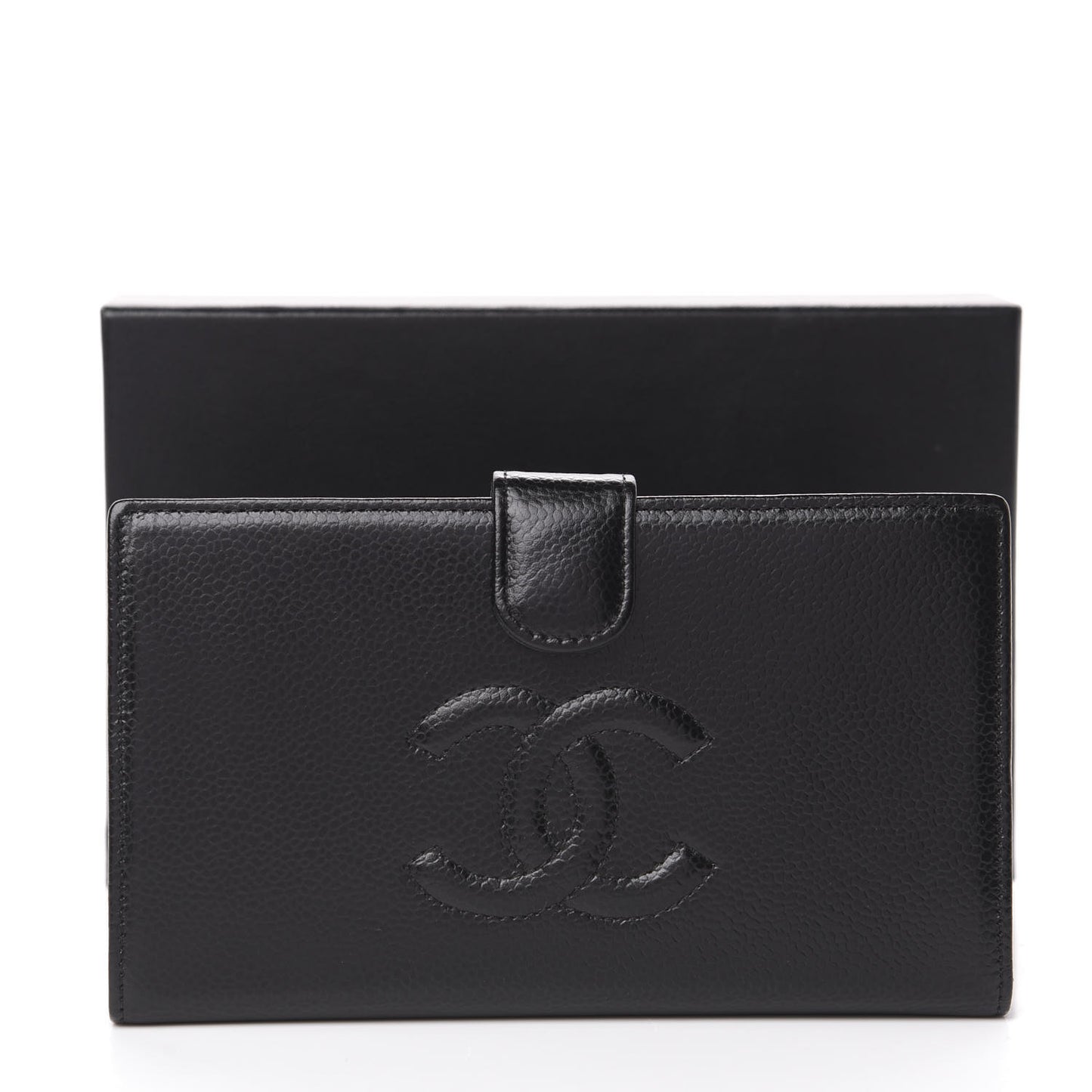 Caviar Timeless CC French Wallet Black