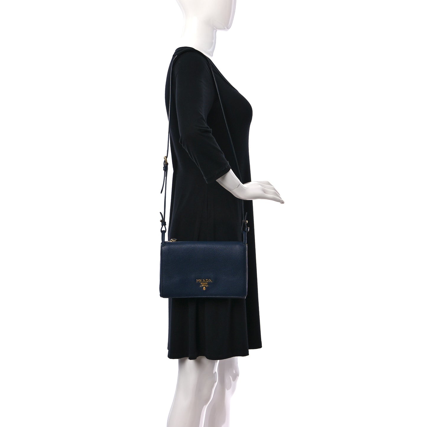 Vitello Daino Crossbody Flap Baltico