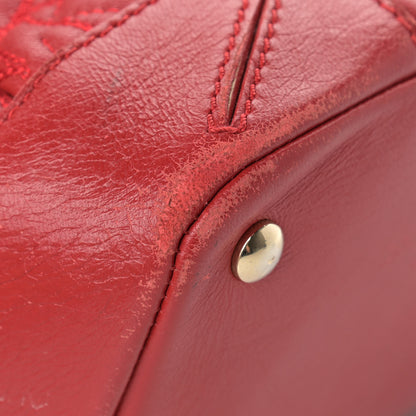 Versace Barocco Quilted Nappa Altea Vanitas Satchel Red 7 of 22