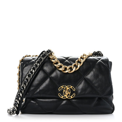 Chanel Lambskin Quilted Large Chanel 19 Flap Black 1 of 9