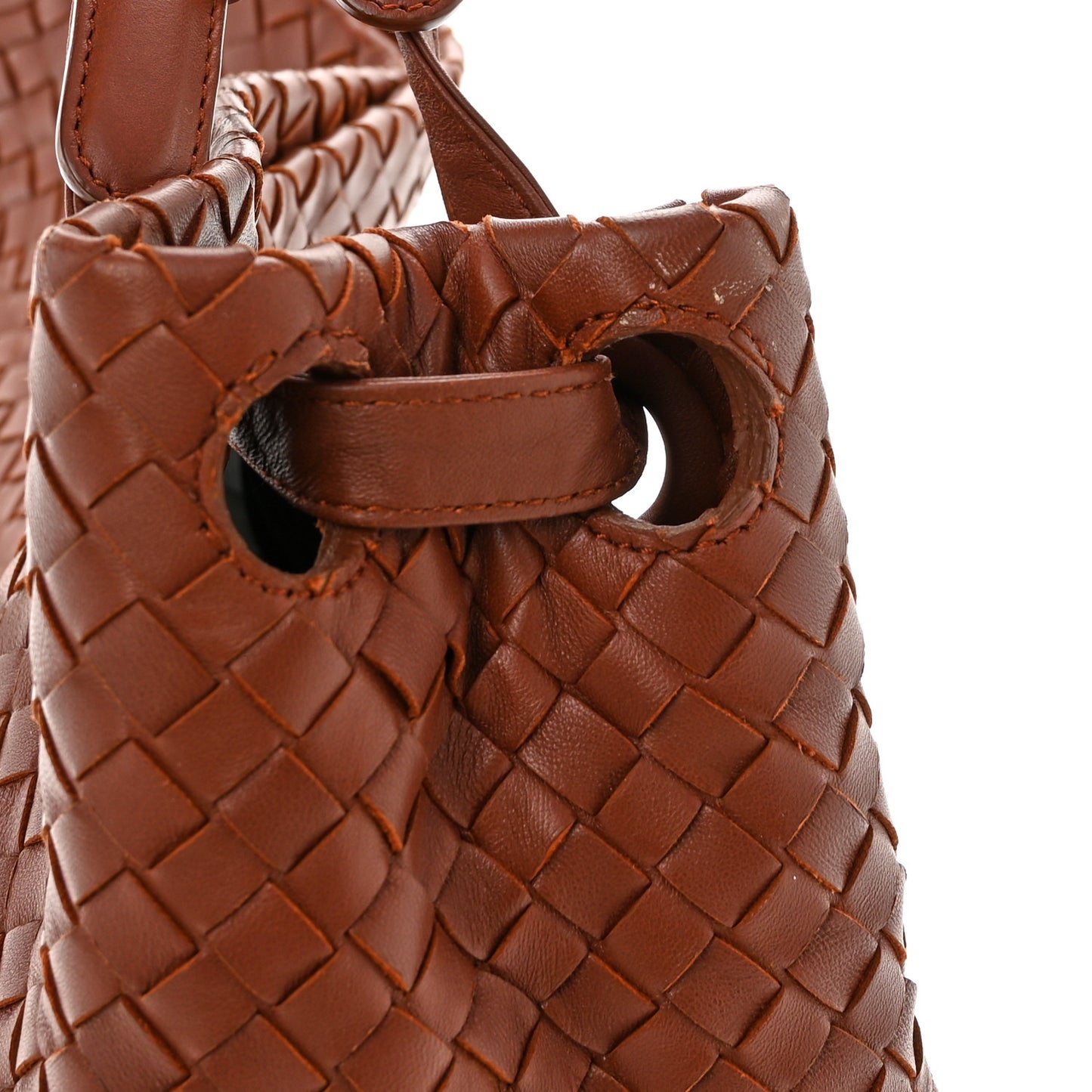 Nappa Intrecciato Medium Garda Bag Rust