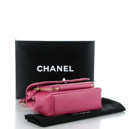 Chanel Caviar Quilted Small Business Affinity Flap Dark Pink 4 of 8