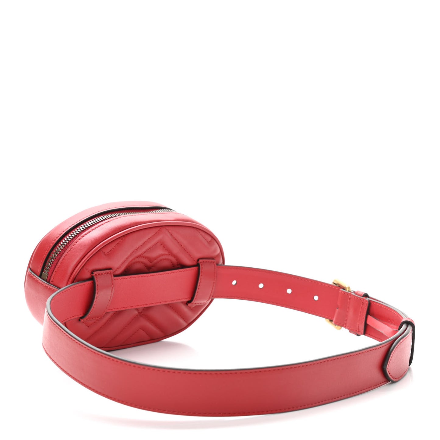 Calfskin Matelasse GG Marmont Belt Bag 85 34 Hibiscus Red