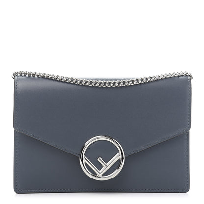 Fendi Vitello Liberty Lucido F is Fendi Medium Envelope Wallet on Chain Blue 1 of 9