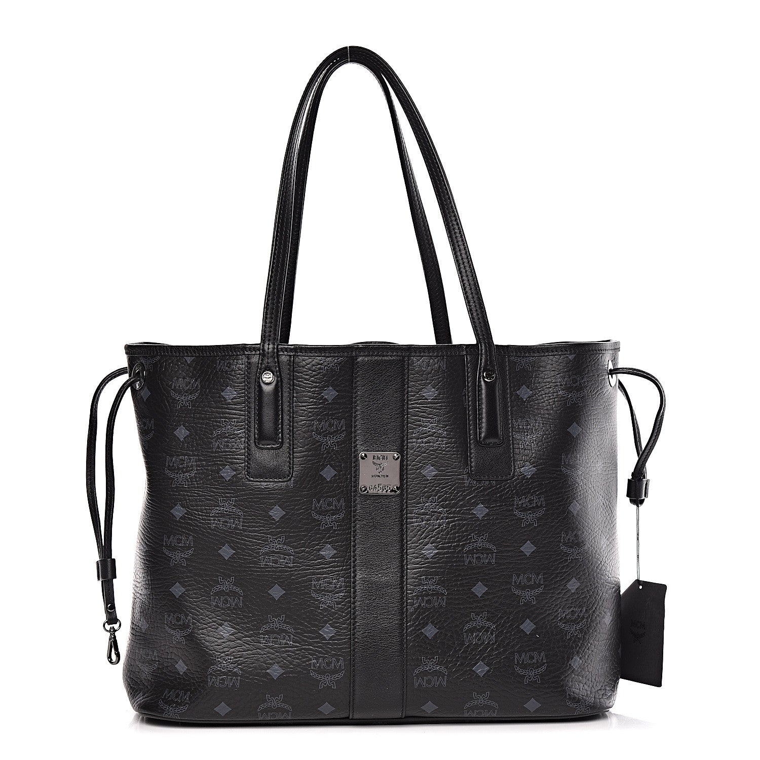 MCM Visetos Medium Liz Reversible Shopper Tote Black 1 of 17