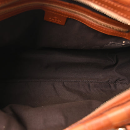 Gucci Calfskin Horsebit Glam Boston Tote Orange 5 of 10