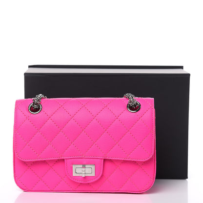 Chanel Goatskin Quilted 2.55 Reissue Mini Flap Fluorescent Pink 10 of 10