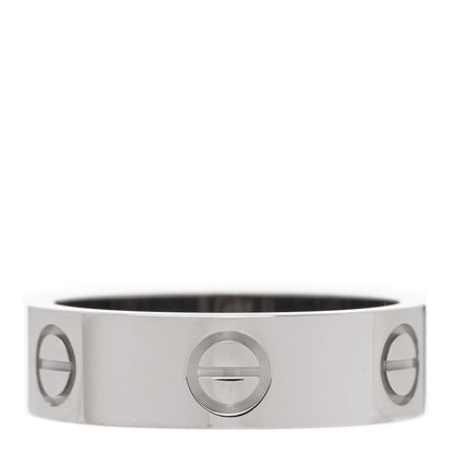 Cartier 18K White Gold 5.5mm LOVE Ring 53 6.25 3 of 4