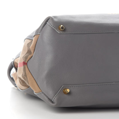 Burberry Derby Calfskin House Check Medium Banner Tote 8 of 9