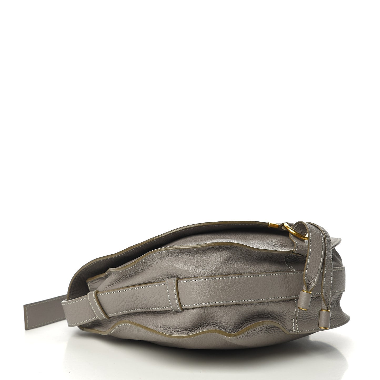 Calfskin Medium Marcie Round Crossbody Bag Cashmere Grey