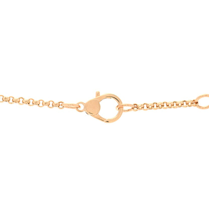 Hermes 18K Rose Gold Diamond TPM Ex-Libris Pendant Necklace 4 of 6