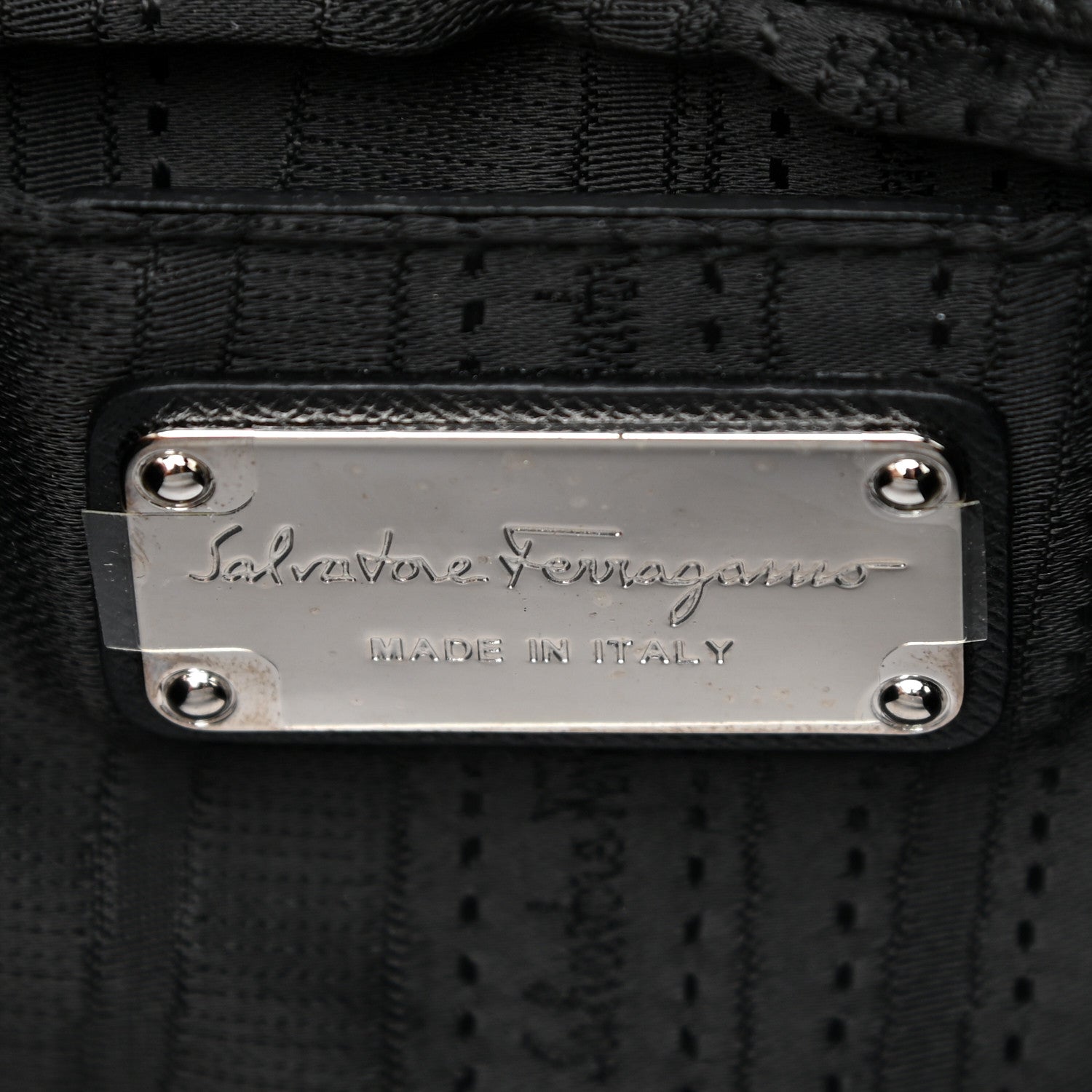 Salvatore Ferragamo Printed Calfskin Rory Shoulder Bag Black 6 of 12