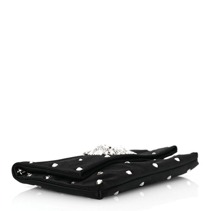 Jimmy Choo Satin Crystal Embellished Titania Clutch  Black 4 of 11