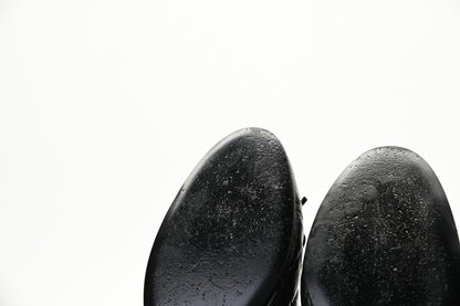 Chanel Aged Calfskin Quilted CC Cap Toe Ballerina Flats 39.5 Black 9 of 13