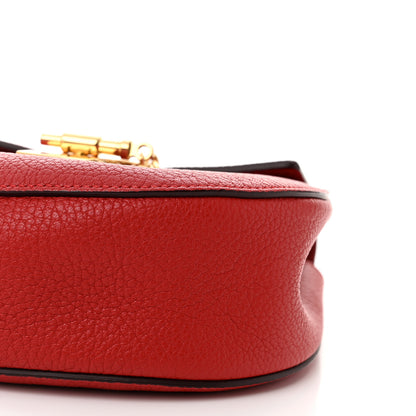 Chloe Grained Lambskin Mini Drew Shoulder Bag Plaid Red 9 of 9