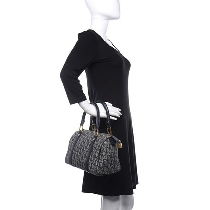 Christian Dior Denim Monogram Boston Navy 2 of 9
