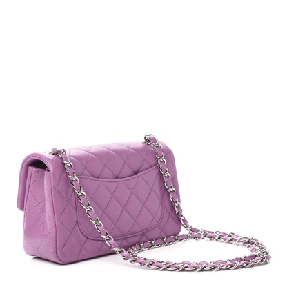 Chanel Lambskin Quilted Mini Rectangular Flap Purple 3 of 11