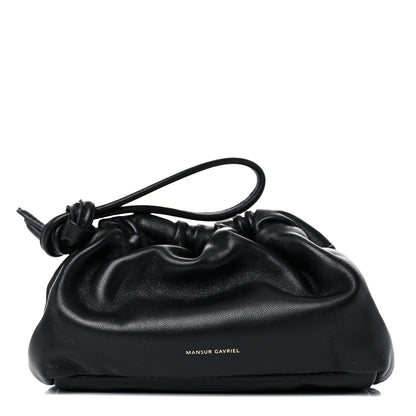 Mansur Gavriel Lambskin Mini Cloud Wristlet Black Flamma 1 of 9