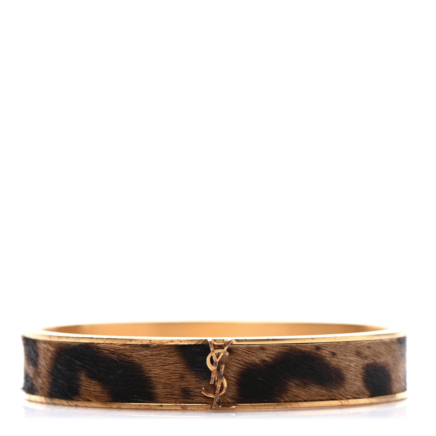 Leopard Print Pony Effect Calfskin Monogram Bracelet